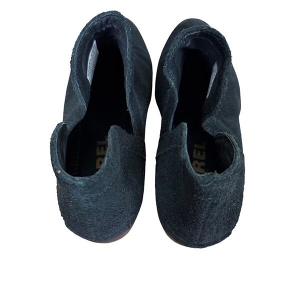 Sorel Lolla Cut Out Bootie Ankle Boots Black Suede Leather Shoes Womens sz 7.5 - Picture 10 of 16